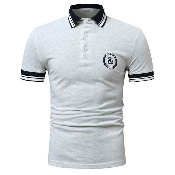 Tricou barbatesc cu guler si maneci scurte in mai multe culori