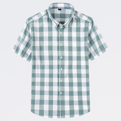 Cămașă bărbătească în carouri cu mâneci scurte în mai multe culori