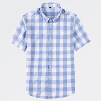 Cămașă bărbătească în carouri cu mâneci scurte în mai multe culori