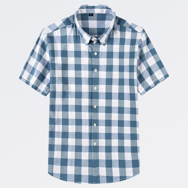 Cămașă bărbătească în carouri cu mâneci scurte în mai multe culori