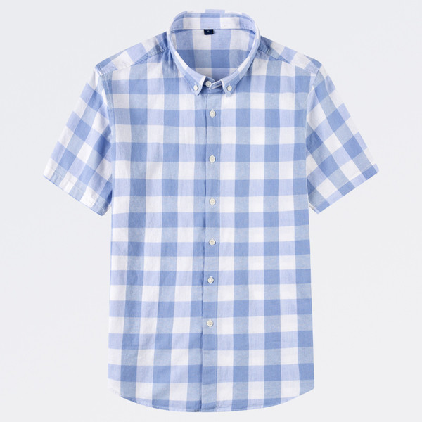 Cămașă bărbătească în carouri cu mâneci scurte în mai multe culori