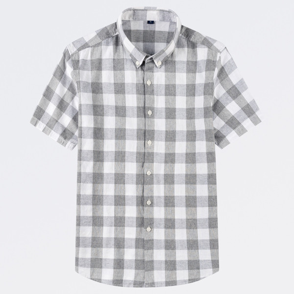 Cămașă bărbătească în carouri cu mâneci scurte în mai multe culori