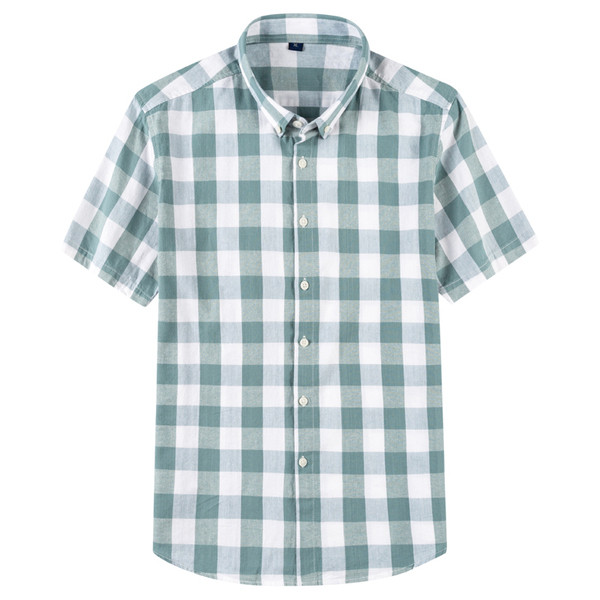 Cămașă bărbătească în carouri cu mâneci scurte în mai multe culori