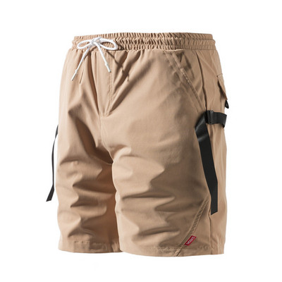 Модерни къси мъжки панталони с надпис в няколко цвята