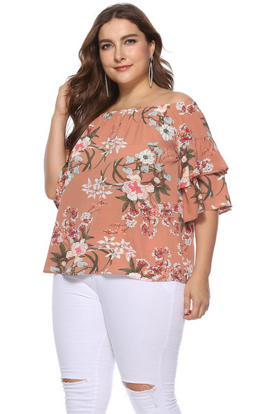 Bluză de damă modernă cu mâneci largi și imprimeu color