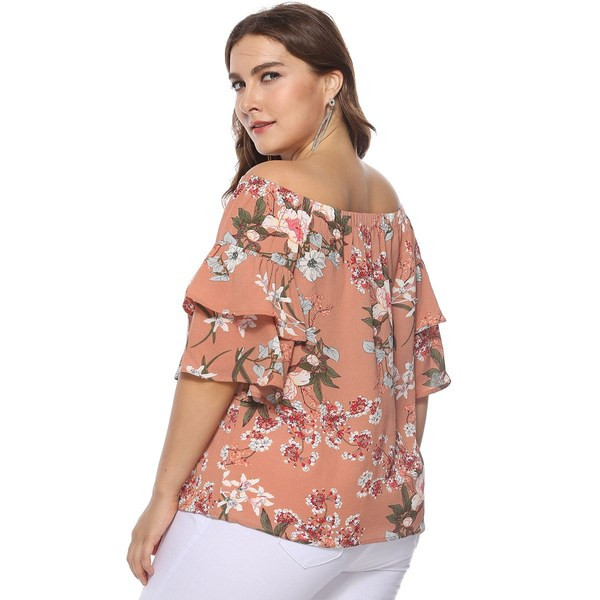 Bluză de damă modernă cu mâneci largi și imprimeu color