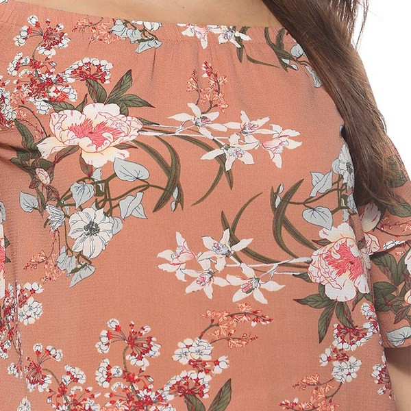 Bluză de damă modernă cu mâneci largi și imprimeu color