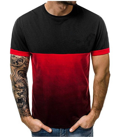 Мъжка тениска с О-образно деколте в три цвята