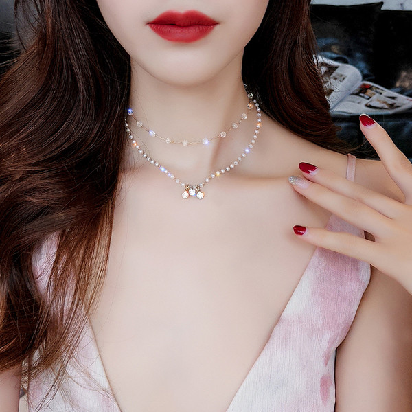 Colier elegant de dama de culoare argintie