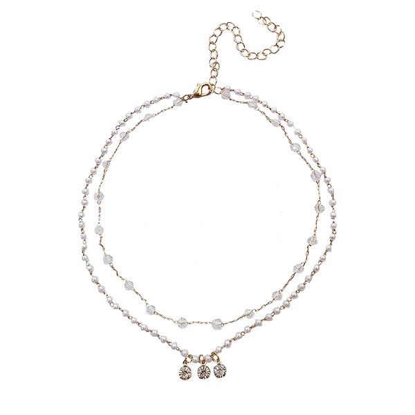 Colier elegant de dama de culoare argintie