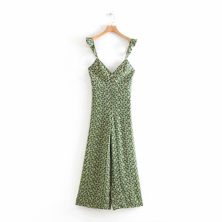 Γυναικεία ολόσωμη φόρμα  μακρύ με λεπτές λωρίδες με floral πριντ