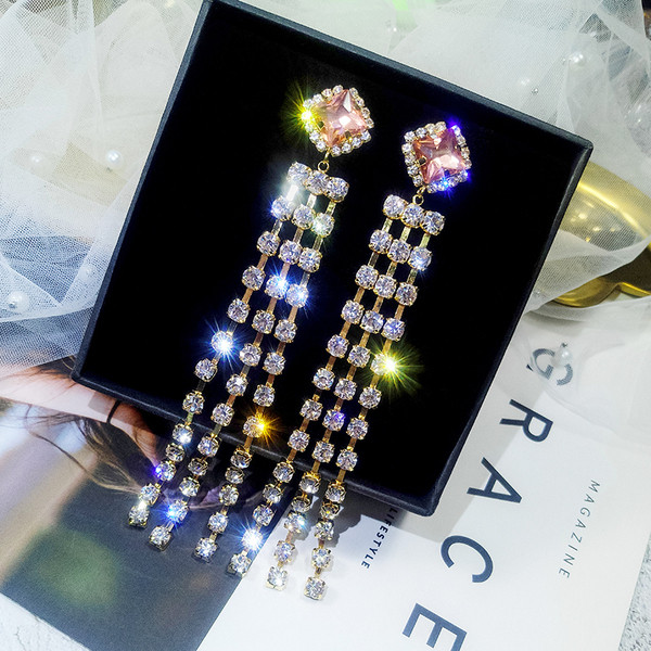 Cercei lungi de dama - cu pietre decorative