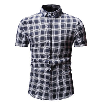 Карирана мъжка риза в три цвята