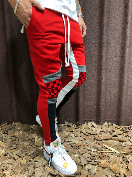 Спортно-ежедневни мъжки панталони с кант в няколко цвята