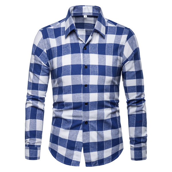 Cămașă bărbați în carouri cu mâneci lungi în trei culori