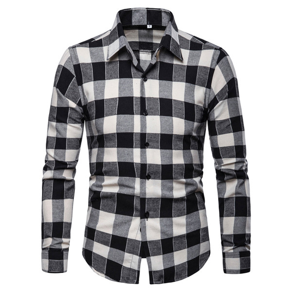 Cămașă bărbați în carouri cu mâneci lungi în trei culori