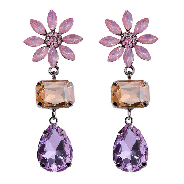 Cercei eleganti de dama cu pietre colorate