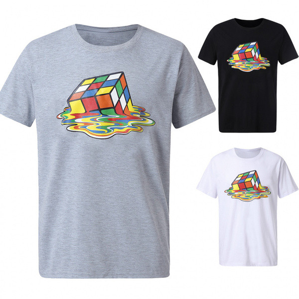 Tricou pentru bărbați cu aplicație de culoare în negru, alb și gri