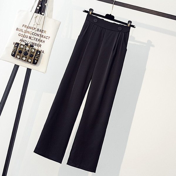 Pantaloni lungi de dama la moda in doua culori cu talie inalta