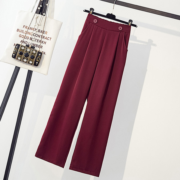 Pantaloni lungi de dama la moda in doua culori cu talie inalta