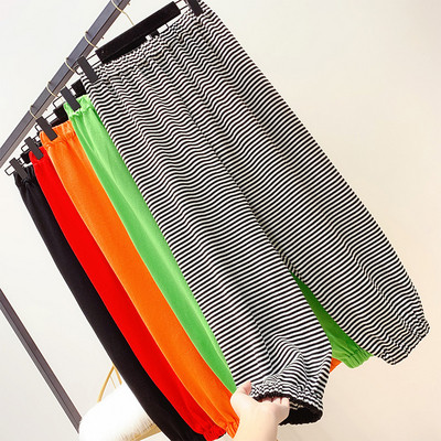 Дамски летен панталон с висока талия в няколко цвята