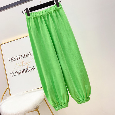 Pantaloni de vara dama cu talie inalta in mai multe culori