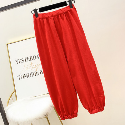 Pantaloni de vara dama cu talie inalta in mai multe culori