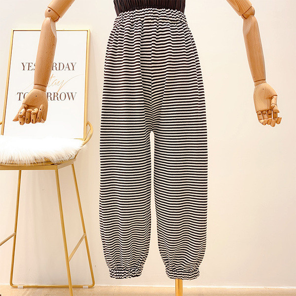 Pantaloni de vara dama cu talie inalta in mai multe culori