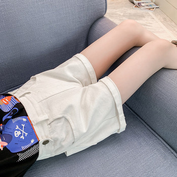 Детски модерен панталон в бял цвят-за момичета