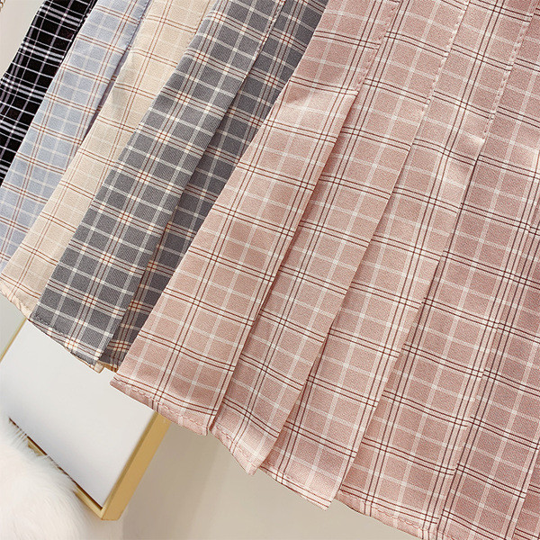 Fusta dama in carouri cu talie inalta in mai multe culori