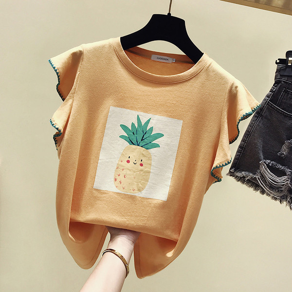 Tricou casual dama in diferite culori cu aplicatie