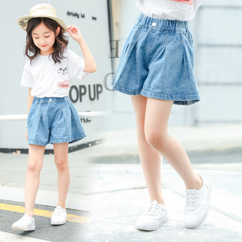 Детски къси дънки за момичета-широк модел