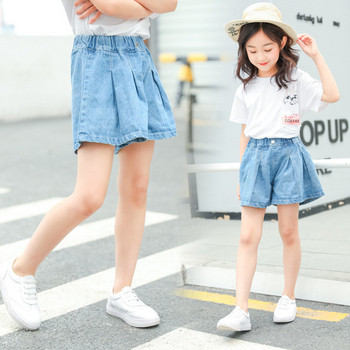 Детски къси дънки за момичета-широк модел