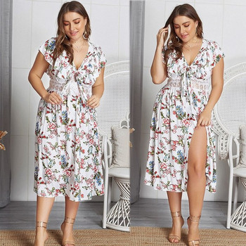 Rochie modernă de damă cu dantelă florală cu element drept