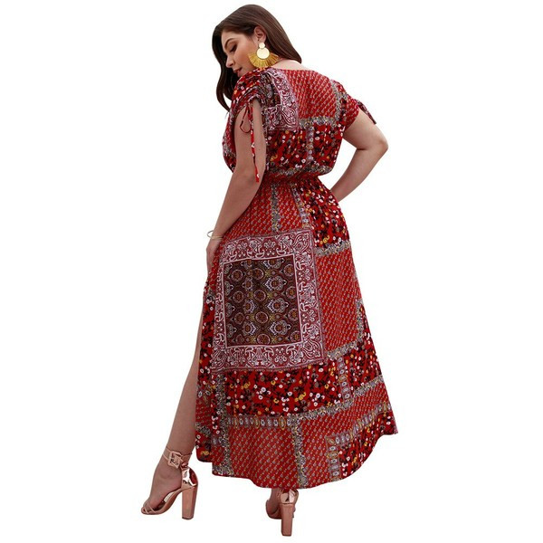 Rochie de dama cu decolteu in V in trei culori