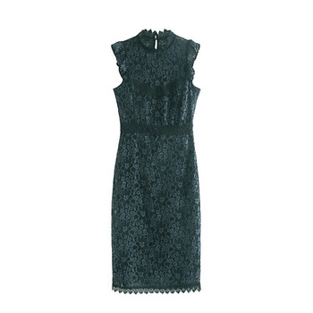 Rochie eleganta de dama cu dantela si broderie