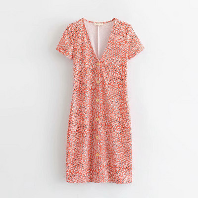 Alkalmi ruha Karcsú, virágmintás modell három színben