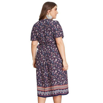 Ежедневни стилни рокли с V-образно деколте и къс ръкав