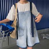 Casual γυναικεία ολόσωμη φόρμα γυναικείο  denim σε μπλε χρώμα