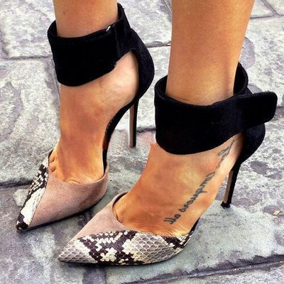 Стилни дамски обувки с тънък ток