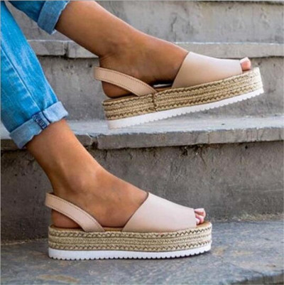 Модерни дамски сандали от еко кожа в три цвята