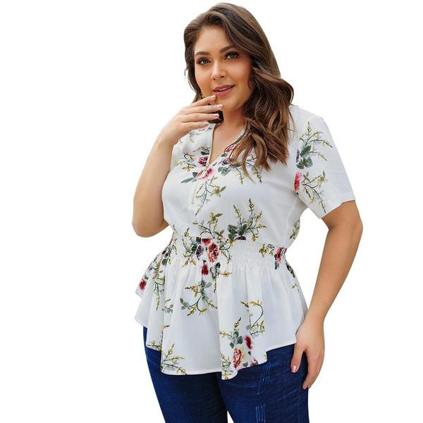 Bluză casual de damă cu mâneci scurte și fermoar