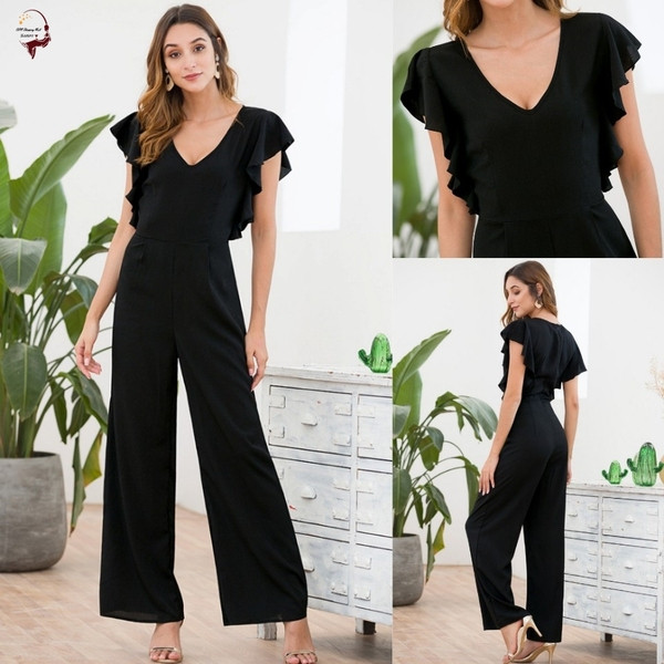 Salopetă elegantă de damă în negru