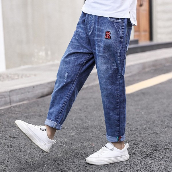 Blugi actuali pentru copii de culoare albastra - pentru baieti