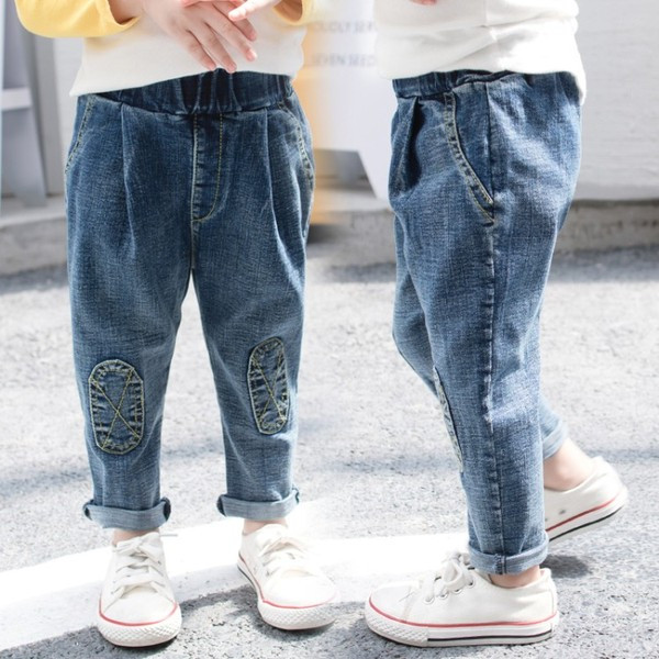 Blugi la modă pentru copii în albastru - pentru fete