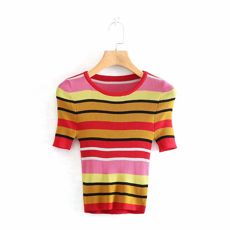 Set de bluză și pantaloni scurți de damă din tricot subțire