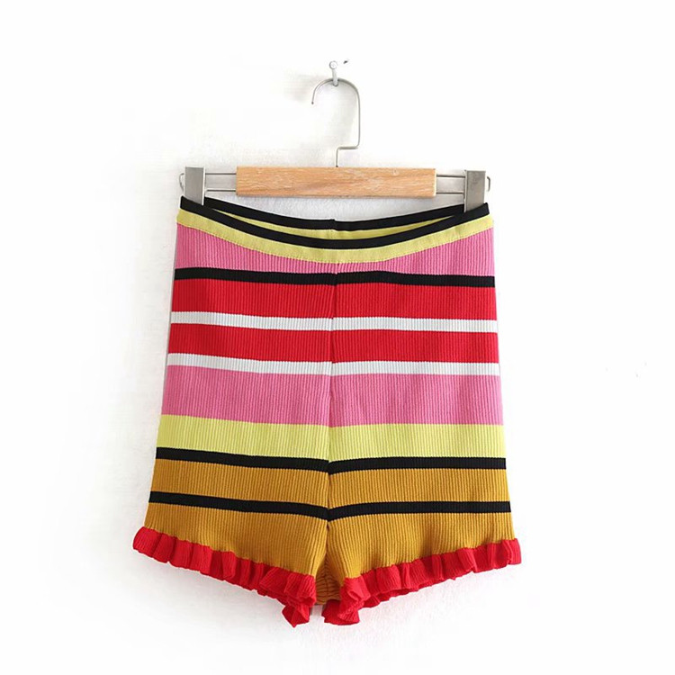 Set de bluză și pantaloni scurți de damă din tricot subțire