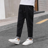 Blugi moderni pentru copii pentru baieti in albastru si negru