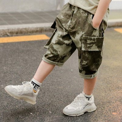Модерен детски панталон с джобове-за момчета