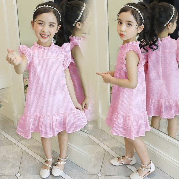 Model actual de croi rochie pentru copii in roz